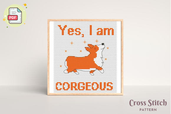 Corgi Cross Stitch Pattern - Free Counted Cross Stitch Patterns