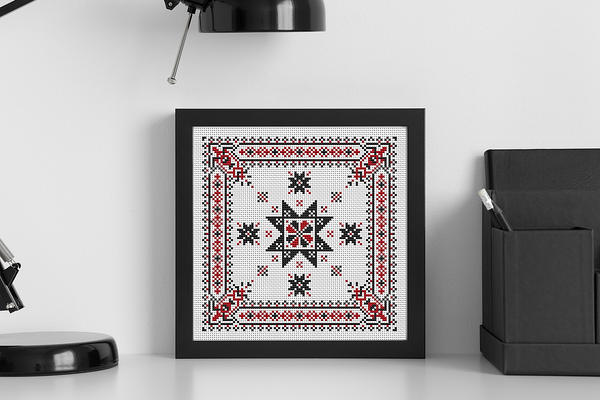 Christmas Star Cross Stitch Pattern – Scandinavian Sampler Design