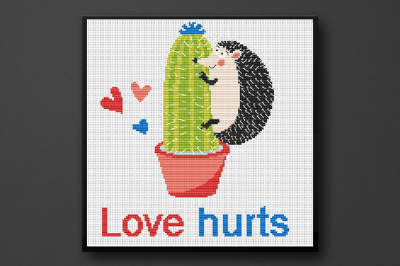 Love Hurts - Hedgehog Cross Stitch Pattern